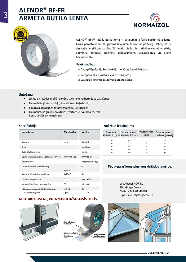 ALENOR BF-FR fasādes butillente&nbsp;&nbsp;