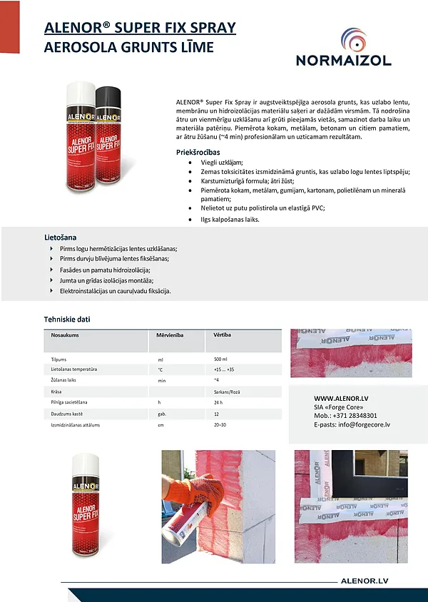 SUPER FIX SPRAY aerosol primer adhesive / SUPER FIX SPRAY spray primer glue